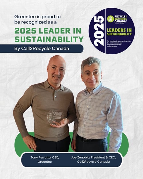 Greentec Congratulates CEO Tony Perrotta on Receiving Call2Recycle Award