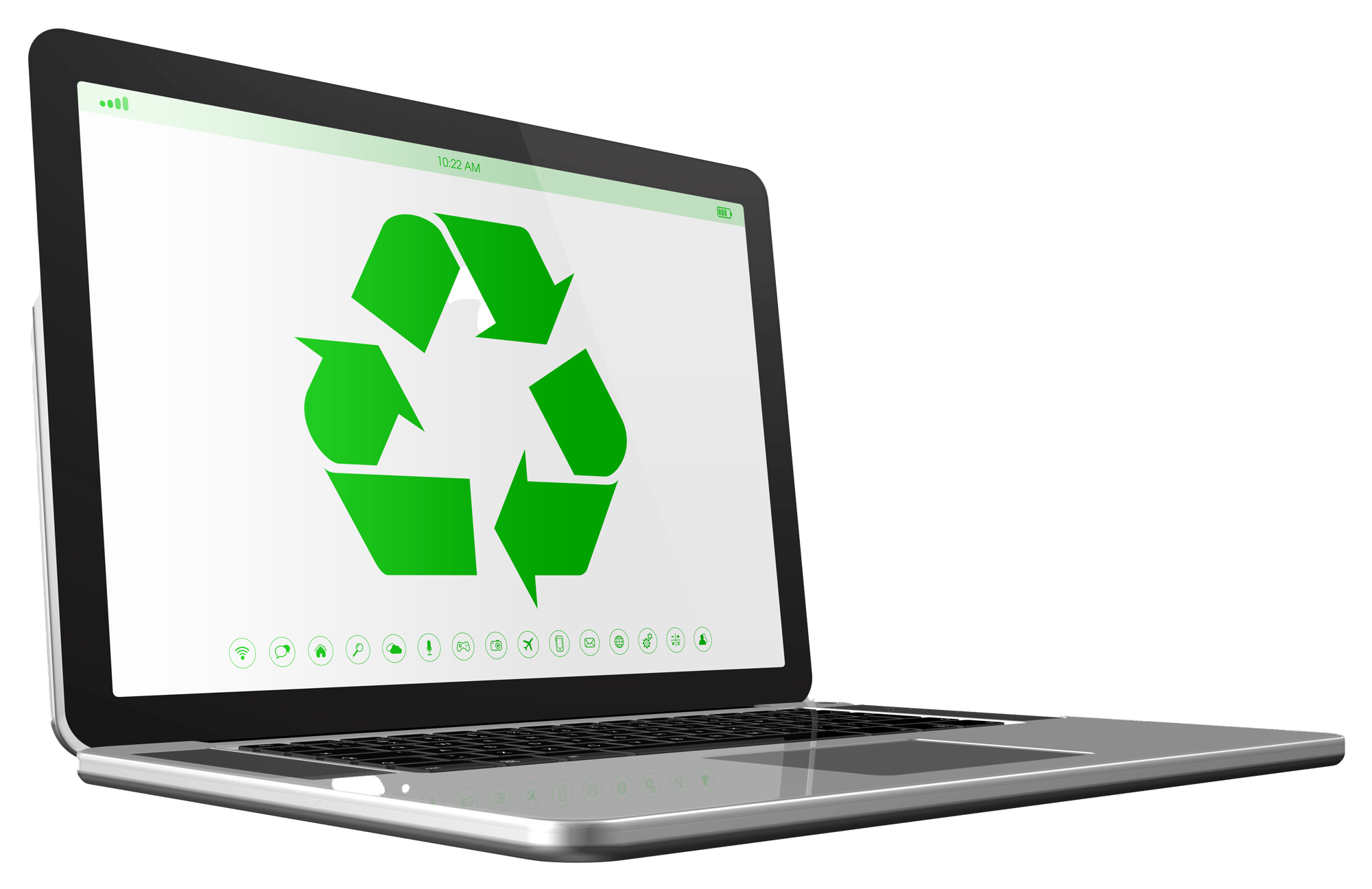 laptop-computer-with-recycling-symbol-screen-environmental-conservation-transparent